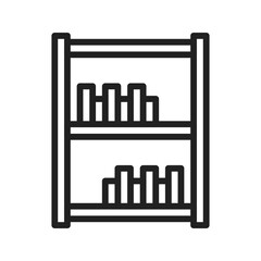 Bookshelf Icon vector image. Suitable for use on web apps, mobile apps, and print media