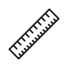 Ruler Icon vector image. Suitable for use on web apps, mobile apps, and print media