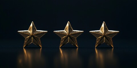Five stars in the dark symbolize exceptional customer experience and satisfaction, highlighting the importance of achieving high customer satisfaction for outstanding service.
