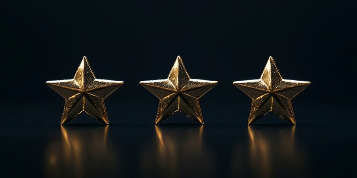 Five stars in the dark symbolize exceptional customer experience and satisfaction, highlighting the importance of achieving high customer satisfaction for outstanding service.