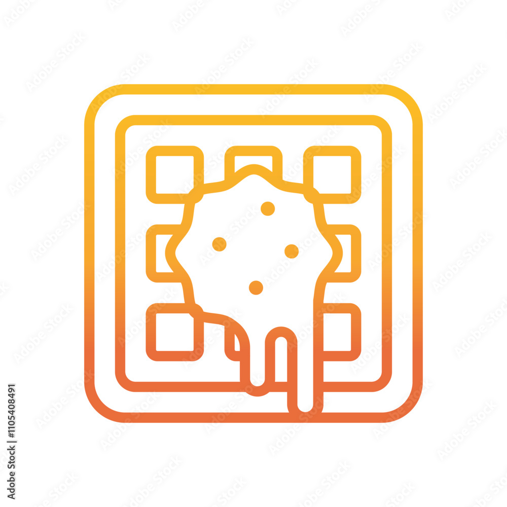 Poster waffle vector outline gradient icon.eps 10 file