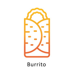 Burrito    vector outline Gradient Icon.Eps 10 file