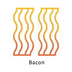 Bacon  vector outline Gradient Icon.Eps 10 file