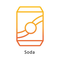 Soda vector outline Gradient Icon.Eps 10 file