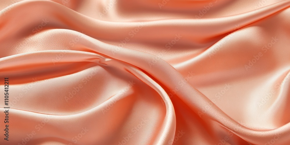 Aufkleber elegant silk crepe background texture pattern in a beautiful peach shade. this stunning silk creates