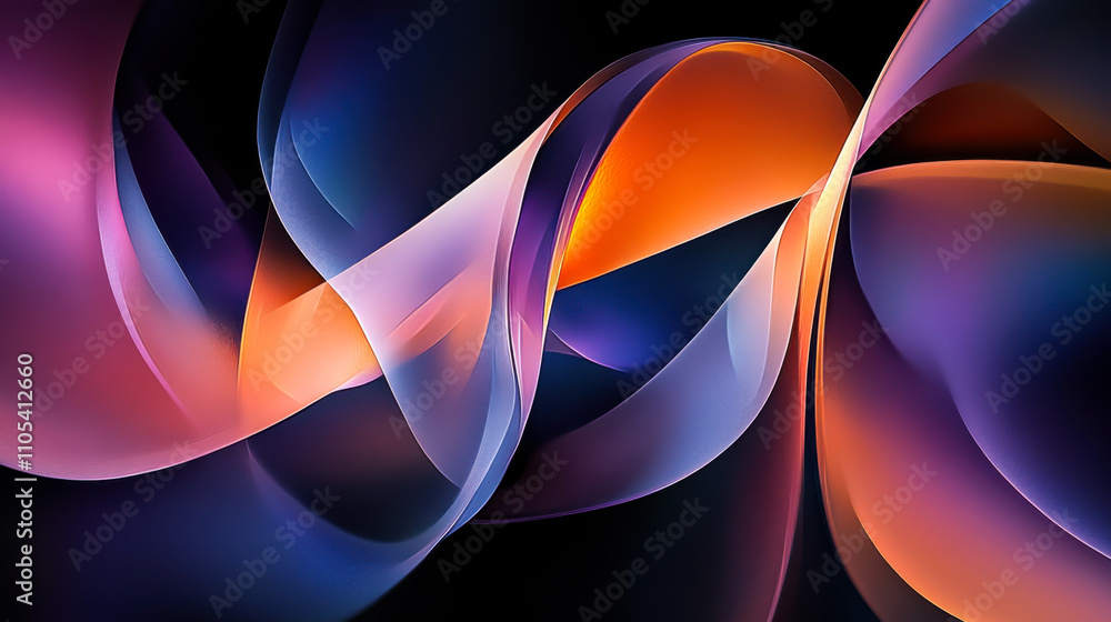 Poster abstract colorful wave patterns showcasing vibrant hues blending together in a dynamic composition a