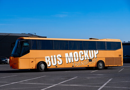 Big Coach Bus Mockup