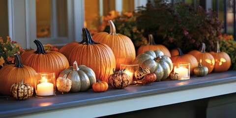 Pumpkins are an integral part of autumn, serving as key elements in autumn decor. Embrace the creativity of pumpkins with Jack o lantern candlelight and festive autumn decorations for Halloween.