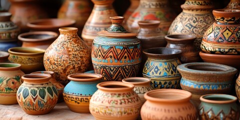 Traditional pottery showcases the exquisite craftsmanship of Moroccan artisans, highlighting the cultural heritage of traditional pottery in various styles and techniques. Embrace the beauty of