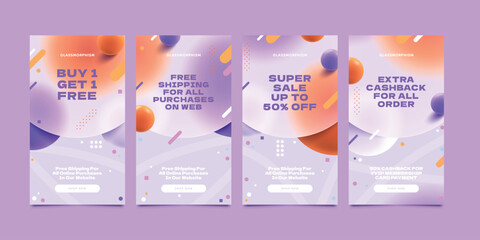 Colorful Promotional Banners with Abstract Shapes