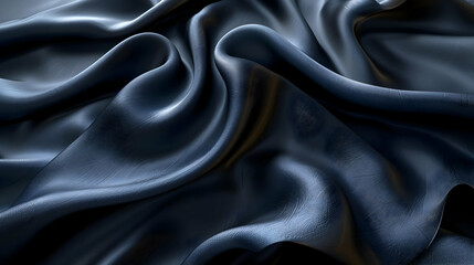 Obraz premium Abstract Blue Fabric Drape 3D Illustration