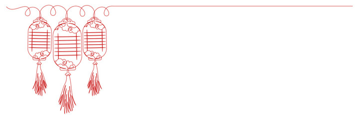 line art lanterns for Chinese New Year