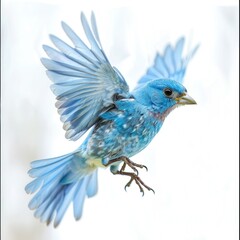 A beautiful blue bird fly