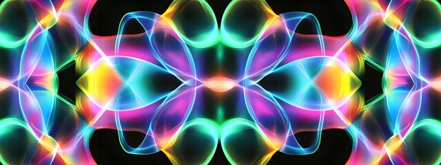 Colorful rainbow gradient, neon, shiny, metallic background with diamond shapes and a blurred effect