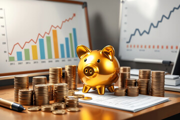 Das goldene Sparschwein - Symbol des Wohlstands und der Sparsamkeit.
