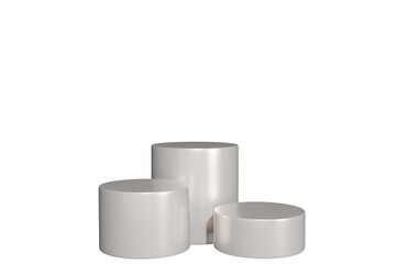 3d white podium