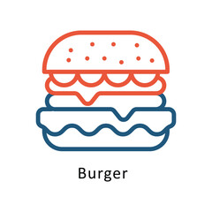 Burger vector Two Colors Icon. Eps 10 file