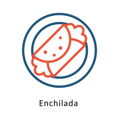Enchilada vector Two Colors Icon. Eps 10 file