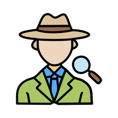 Detective Vector Icon Sign Icon Vector Illustration For Personal And Commercial Use... Clean Look Trendy Icon...
