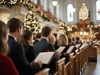 Christmas choir event celebrating community spirit in festive atmosphere