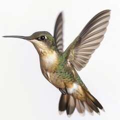 Fototapeta premium hummingbird focus flying colourfull fly hummingbird focus flying colourfull fly