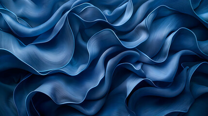Obraz premium Abstract Blue Wavy 3D Background