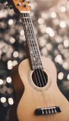Obraz premium Ukelele isolated on white background vertical