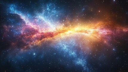 Mystical galaxy theme with vibrant stars and glowing nebulae, a captivating cosmic scene for space visuals