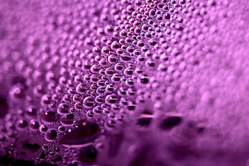 Tiny Bubbles on a Colour Background Condensation Pink Steam Water