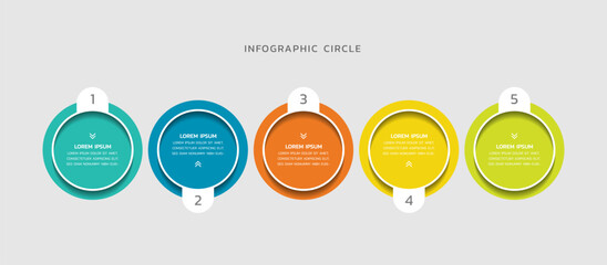 Business infographic template colorful design