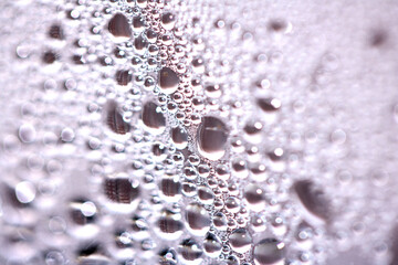 Tiny Bubbles on a Colour Background Condensation Steam Water