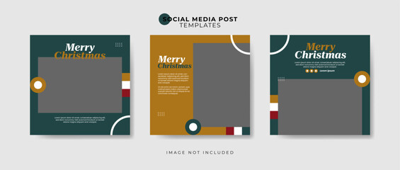 merry christmas social media post templates
