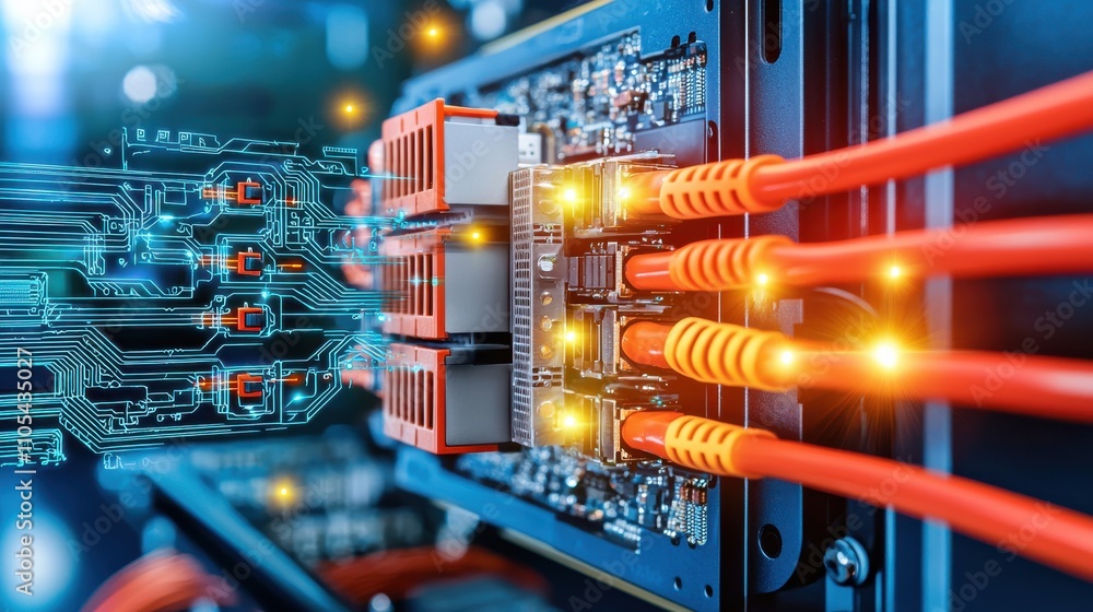 Aufkleber closeup of modular power supply unit with multiple low resolution technology workshop electronic equ