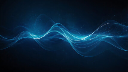 Abstract blue background, technology background, neon light artwork, glowing lines design.