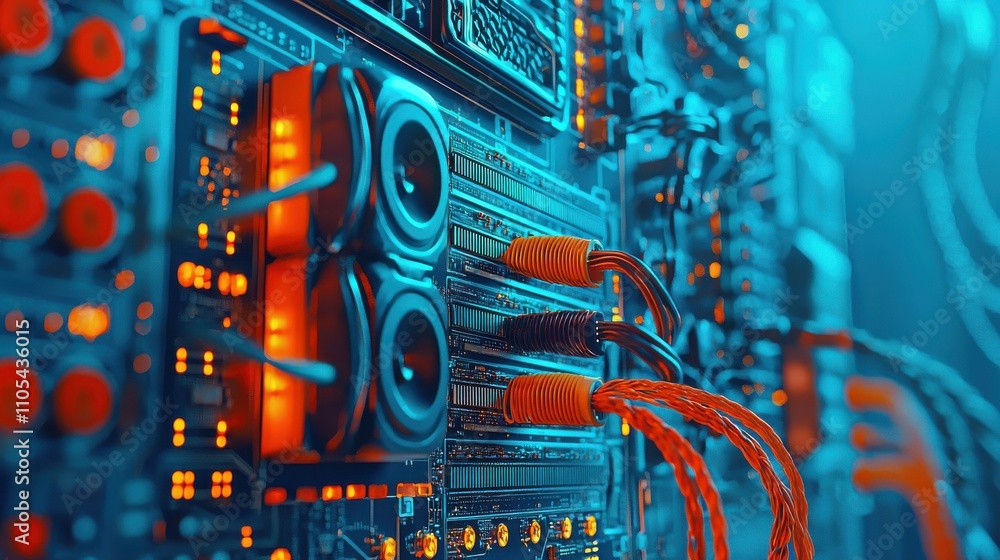 Poster connection event of braided power cables in a low-resolution setup technology environment detailed c