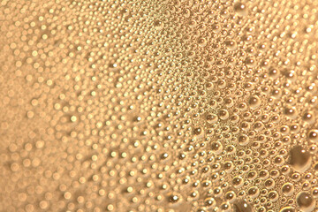 Tiny Bubbles on a Colour Background Condensation Gold Steam Water