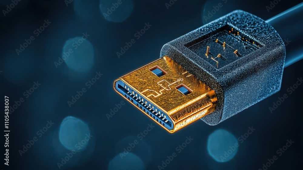 Aufkleber close-up examination of a usb-a connector technology setting macro photography low resolution metall