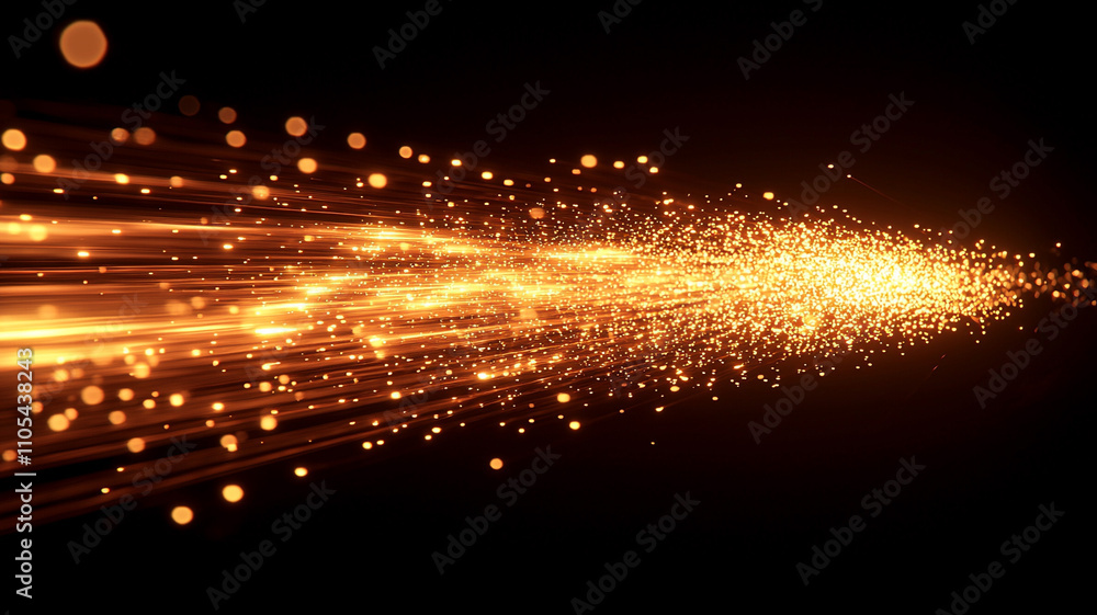 Poster dynamic ai generated light trails abstract art digital environment creative perspective visual impac