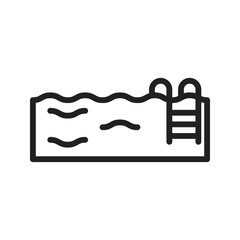Pool Icon vector image. Suitable for use on web apps, mobile apps, and print media
