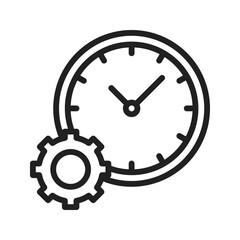 Time Management Icon vector image. Suitable for use on web apps, mobile apps, and print media