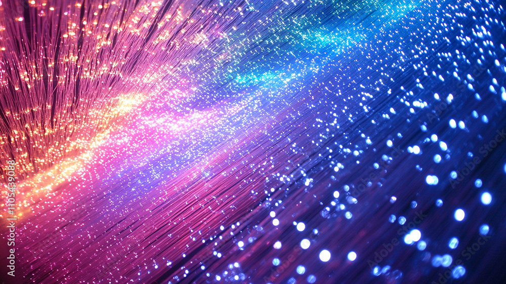 Poster dynamic ai-generated light display abstract art digital environment vibrant colors cosmic perspectiv