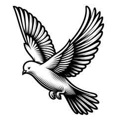 Fototapeta premium A stylized illustration of a flying bird.