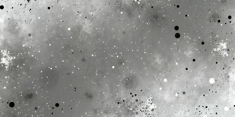 Obraz premium Abstract grayscale nebula, cosmic dust and stars.