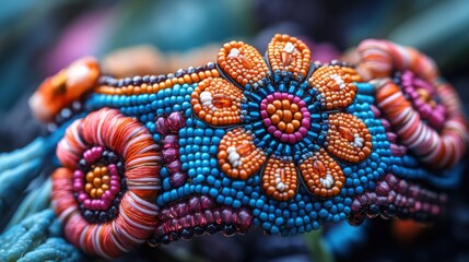 Handmade bracelet with intricate beading, showcasing a personalized and stylish accessory for fashion lovers