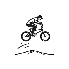 Naklejka premium BMX rider performing a jump.