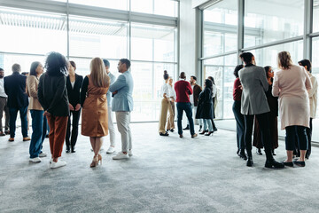 People networking at a business conference event