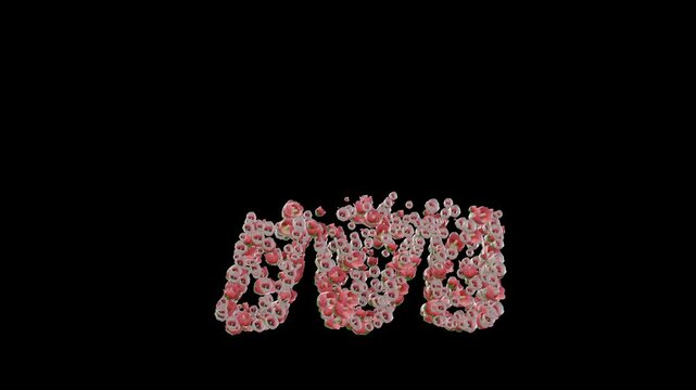 Ukrainian font with malva flowers on transparent background, part 3 letters МмНнОоПпРрСсТтУуФф