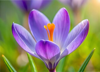 purple crocus flowers