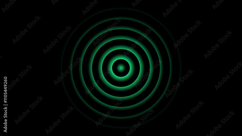 Poster radio waves signal animation. digital wave pulse diffusion and wireless technology -4k video with al