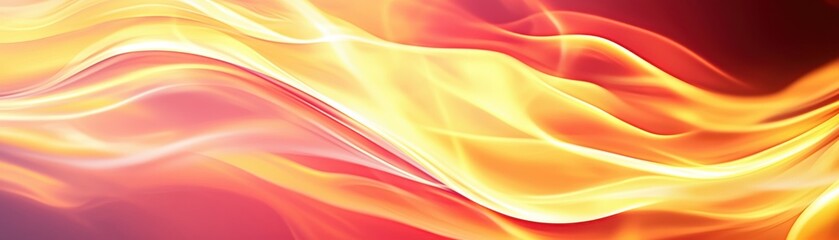 A vibrant, flowing abstract representation of flames in shades of red, orange, and yellow, creating a dynamic and energetic visual effect.